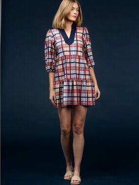 SMITH & QUINN Tory Mini Dress in Coastal Plaid NWT $172
